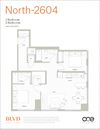 North - 2604 Floor Plan North - 2604 Floor Plan at BLVD Beltline, Calgary, AB, T2G 2K4